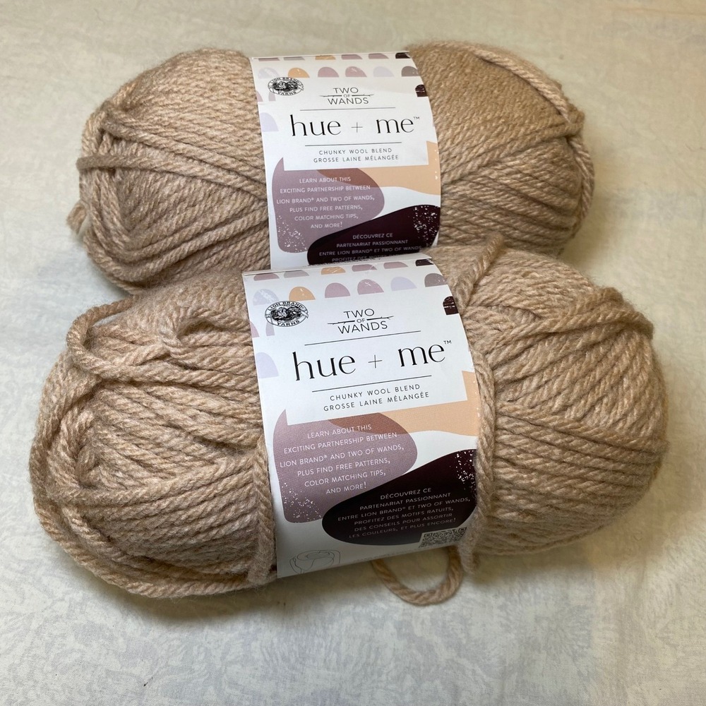 Lion Brand Two of Wands Hue + Me Desert 099U Same Dye Lot 2 Skeins